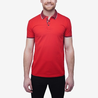 X RAY Men's Short Sleeve ribbed cuffs Polo Shirt