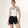 Anna-Kaci Active Women's Contrast Trim Cropped Tank Top with Scoop Neck and Stretch Fit for Yoga and Everyday Wear - 2 of 4