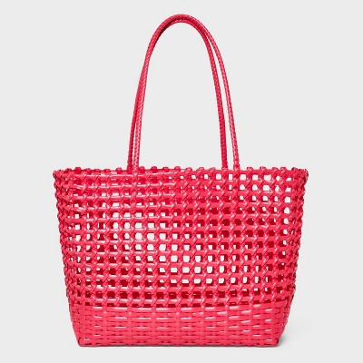 Woven Cage Tote Handbag - Shade & Shore™ Pink : Target