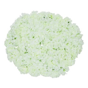 Bright Creations 60 Pack Mini Pompom Hydrangeas for Arts and DIY Crafts, 2 Inch Light Green Artificial Flowers - 1 of 4