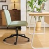 Karl Home |Avocado Green Cat Claw Leather Adjustable Height Swivel Office Chair - 2 of 4