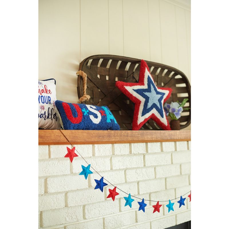 C&F Home 60" Patriotic Blue and Red 4th of July Star Garland Patriotic Hanging Banner Décor, 4 of 6