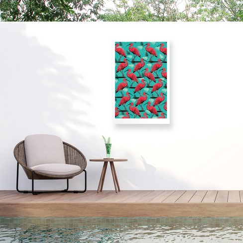 "Scarlet Ibis Pattern" Outdoor Canvas - image 1 of 4