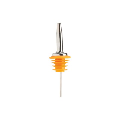 Winco Oversized Metal Pourer, Tapered Spout, Yellow Plastic Stopper