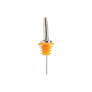 Winco Oversized Metal Pourer, Tapered Spout, Yellow Plastic Stopper - 1 of 2
