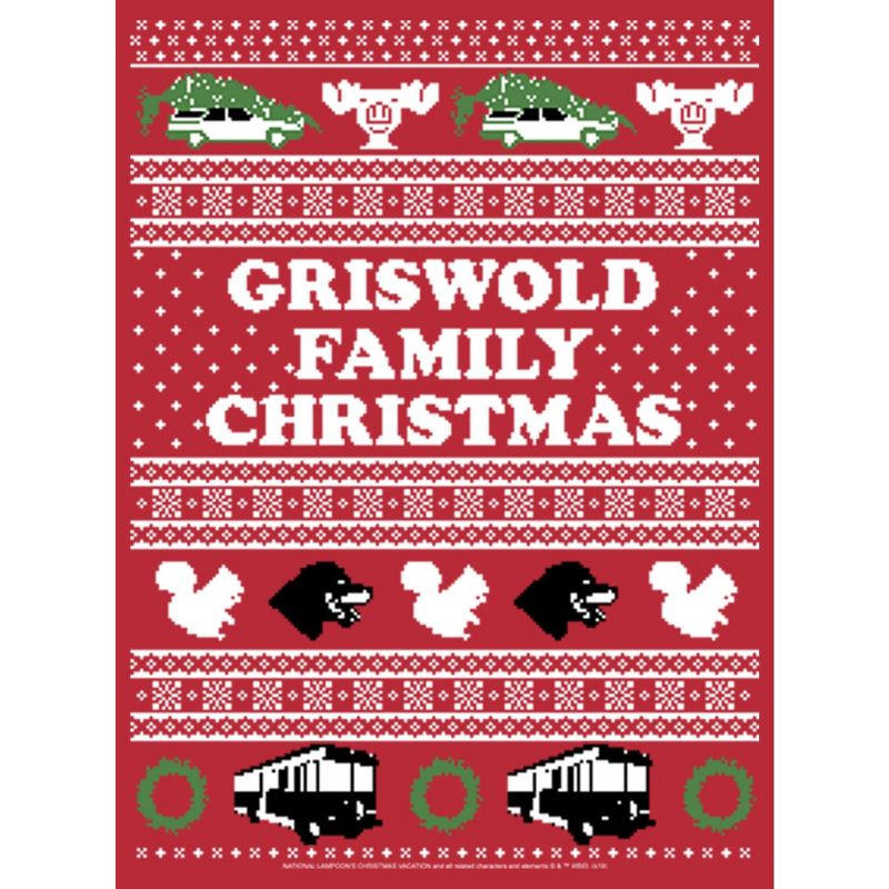 Men's National Lampoon's Christmas Vacation Griswold Family Christmas Ugly Sweater Pull Over Hoodie, 2 of 5