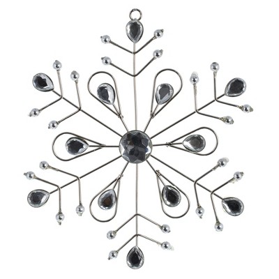 Vickerman 6" Platinum Metal Snowflake Christmas Ornament