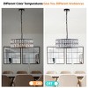 BAOURE 18" Black Modern Crystal Drum Chandelier, 6-Light Pendant Lighting Fixture with Metal Frame for Living Room, Dining Room, and Bedroom - 3 of 4