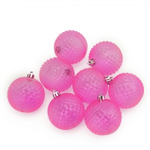 Northlight 8ct Transparent Diamond Cut Shatterproof Christmas Ball Ornament Set 2.5" - Pink - 1 of 2