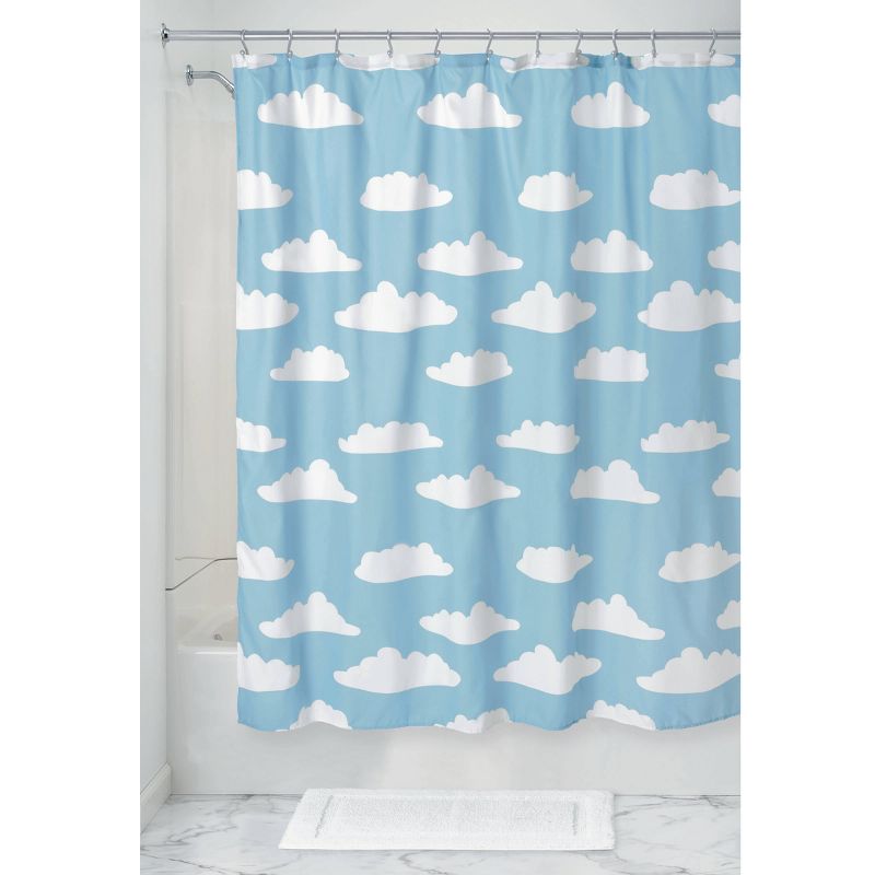 iDESIGN 72"x72" Isla Floral Fabric Bathroom Shower Curtain, 2 of 7
