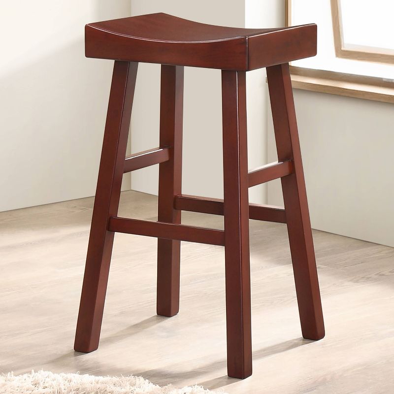 Set of 2 29" Lille Seat Saddle Counter Height Barstools - HOMES: Inside + Out, 3 of 5