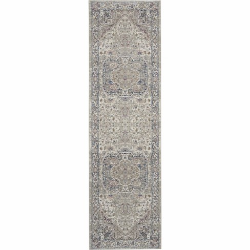 Nourison Royal Terrace Distressed Medallion Abstract Indoor Area Rug ...