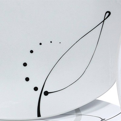 Pescara White Porcelain Square Dinnerware Set, Service for 4