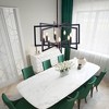 27" Modern Black Geometric 8-Light Chandelier ¨C Industrial Metal Pendant Light Fixture for Living Room, Dining Room, or Kitchen (Bulb Not Included) - 3 of 4