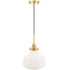 Elegant Lighting Lyle 1 light Brass and frosted white glass pendant - 3 of 4