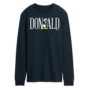 Men's - Disney - Simple Donald Font Long Sleeve Graphic T-Shirt - 1 of 4