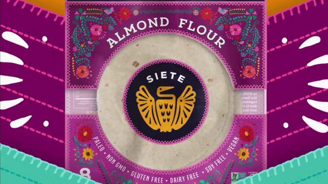 Siete Frozen Almond Flour Tortilla - 7oz/8ct, 2 of 6, play video