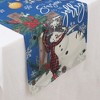 Unique Bargains Table Runner Rectangular Winter Christmas Pattern 25 Linen Colorful 1 Pc - 3 of 3