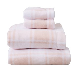 Soft Polar Fleece Plaid Sheet Set - Great Bay Home - 1 of 4