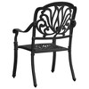 vidaXL Bistro Set Patio Table and Chair Bistro Table Outdoor Cast Aluminum - Black 4 Items - 4 of 4