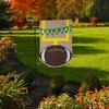 Football Fall Burlap Garden Flag Goal Post 18" x 12.5" Briarwood Lane - 4 of 4