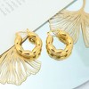 RMZ GOLD NYC 14k Gold Bead Hoop Earrings - 3 of 3