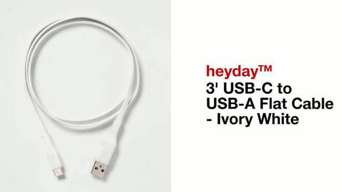 3' USB-C to USB-A Flat Cable - heyday™, 2 of 6, play video