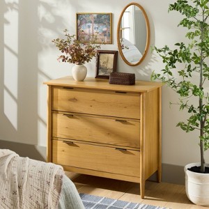 3 Drawer Modern Wood Dresser - Hearth & Hand™ with Magnolia - 1 of 4