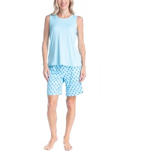 MUK LUKS Women's All Mixed Up 4 Piece Pajama Set - 1 of 4