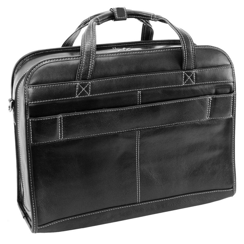 Siamod Carugetto 1  Leather Patented Detachable Wheeled Laptop Bag - Black, 6 of 7