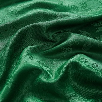 Green Jacquard Fabric Square Holiday Tablecloth, 52" x 52"
