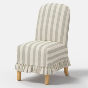 Replacement Ruffled Slipcover Only for Rounded Back Dining Chair - Threshold™ - 1 of 4