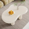 Syemin End Tables Design Cloud Coffee Table, Cute Cream Coffee Table, Modern Carton Center Table, Cute Sofa End Table, White, 46.46"*32.28"*15.75" - 4 of 4
