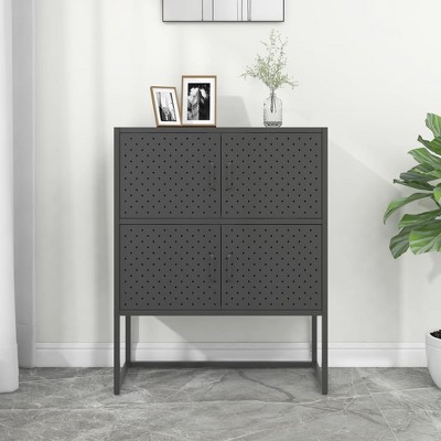 VidaXL Highboard Anthracite 31.5"x13.8"x39.4" Steel
