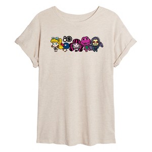 Women's - Mattel - 80Th Lineup Color Oversized Graphic T-Shirt - 1 of 4