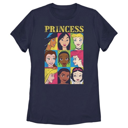 Women s Disney Princess Distressed Close up Poster T shirt Target