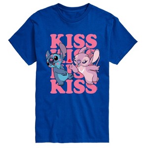 Men's - Lilo and Stitch - Kiss Short Sleeve Graphic T-Shirt - 1 of 4
