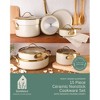 Bloomhouse 15 Piece Pots and Pans Heavy Duty Aluminum Premium PFA Free Ceramic Nonstick Dutch Oven Pot with Lid - 2 of 4