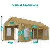 13x25ft Yellow Heavy Duty Carport Canopy, Portable Garage Shelter with Roll-up Windows, Reinforced Frame, Waterproof Cover - 4 of 4