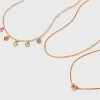 Girls' Multi Hearts Initial Necklace Set - art class™ - 3 of 3