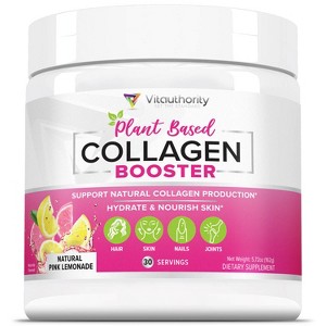 Plant Based Collagen Booster, Pink Lemonade Flavor, Vitauthority, 30 Servings - 1 of 4