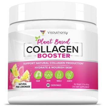 Plant Based Collagen Booster, Pink Lemonade Flavor, Vitauthority, 30 Servings