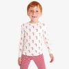 Primary Kids Organic Long Sleeve Pj Top In Candy Canes - 2 of 3