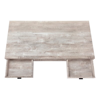 Vynxaria 48" Beige Laminate Black Metal Computer Desk Modern Home Office Workstation with Easy Assembly Storage Drawers