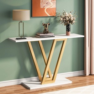Hommoo 43 Inch Console Table, Industrial Entryway Hallway Table - 1 of 4