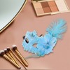 Unique Bargains Ostrich Feather Half Face Party Mask Blue 1 Pc - 4 of 4