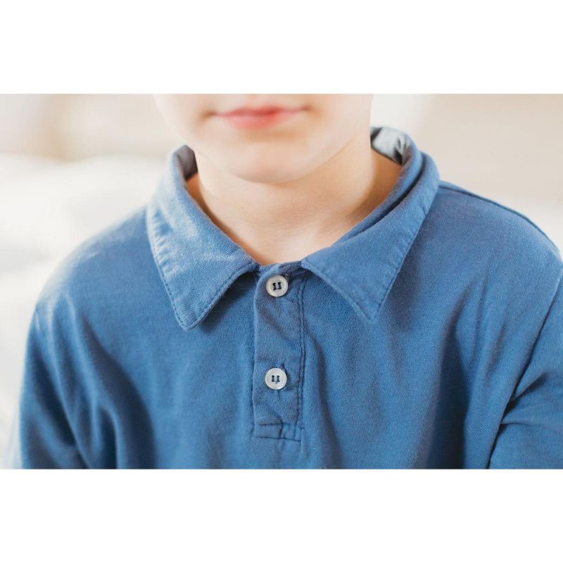 City Threads USA-Made Soft Cotton Boys Jersey 2-Button Short Sleeve Polo Shirt, 5 of 7