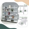 Kumasinova Vintage 5-Tier Bookshelf, Industrial Open Shelf Bookcase, Metal Frame Storage Bookshelf with Anti-Fall Design, Home Office Open Bookshelf - 3 of 4