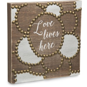 Pavilion Gift Company - Love - 8"  Plaque - Wall Sign Panels - 1 of 2
