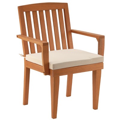 Eucalyptus Grandis Wood Dining Armchair Beige - National Tree Company